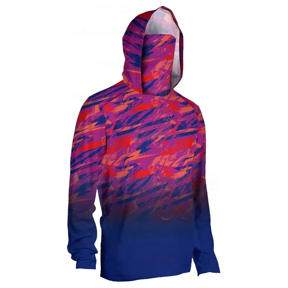 Fishing Shirt Uv Protection - Fischerei-Hemd mit Kapuze, Fischereibekleidung für Herren,