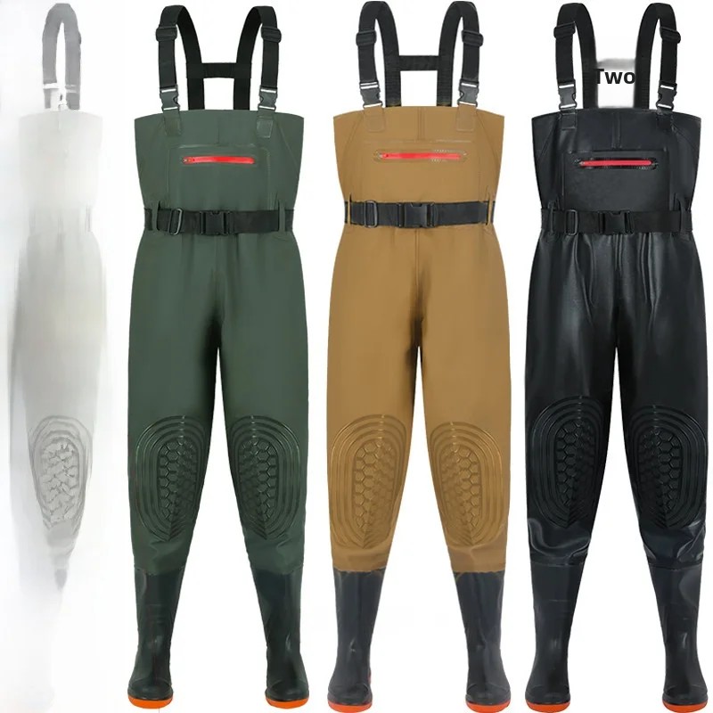 Fishing Rain Suit - Verdickte wasserdichte Overalls, Regenhosen und Stiefel,
