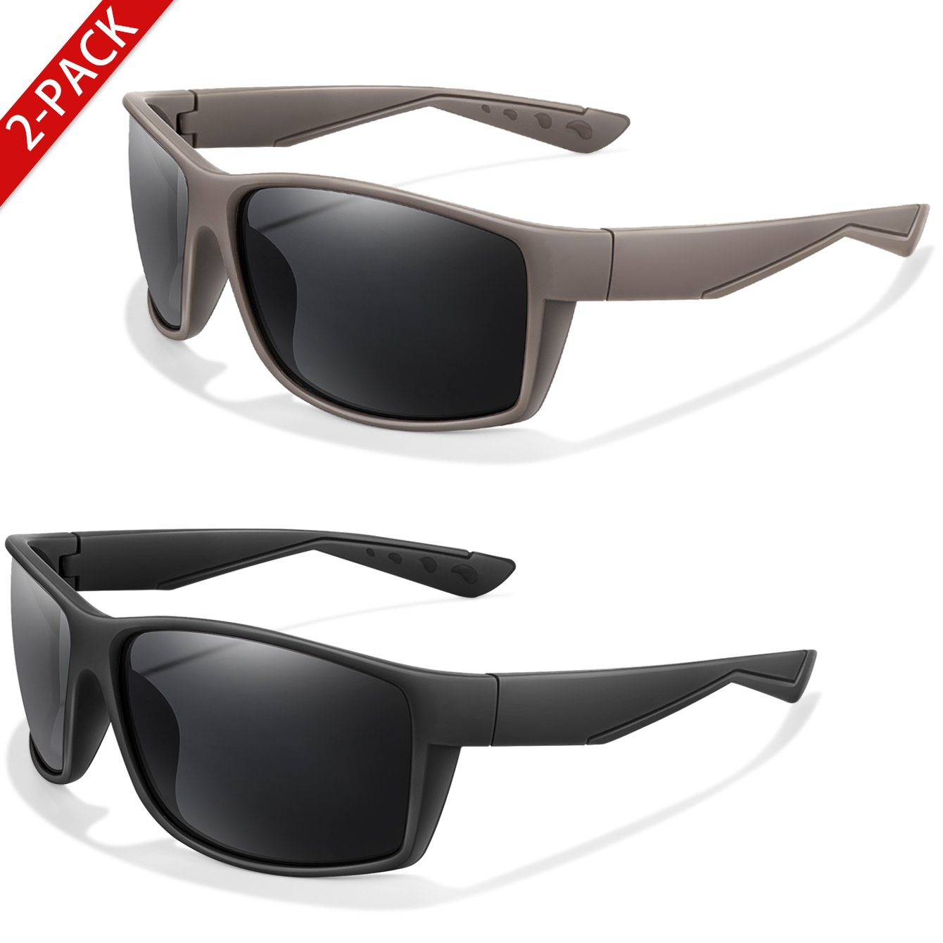 Fishing Sunglasses Polarized - 2er-Pack polarisierte Sonnenbrillen mit UV-Schutz, klassisches
