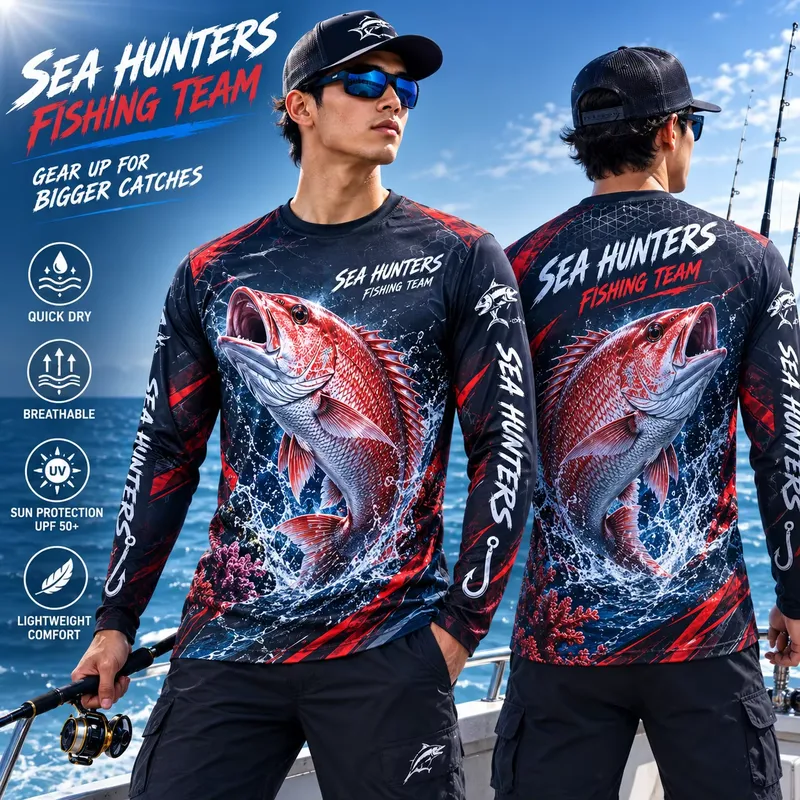 3D-Druck Lässiges Langarm-Ange – Fishing Shirt Uv Protection Bewertung und Preis