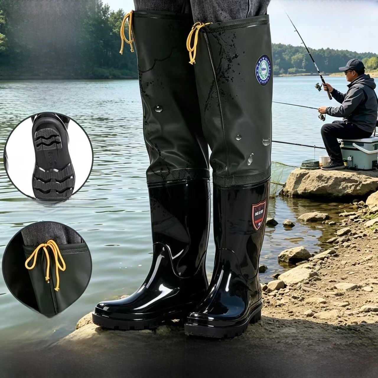 Verstärkte Overknee-Regenstief – Fishing Rain Suit Bewertung und Preis